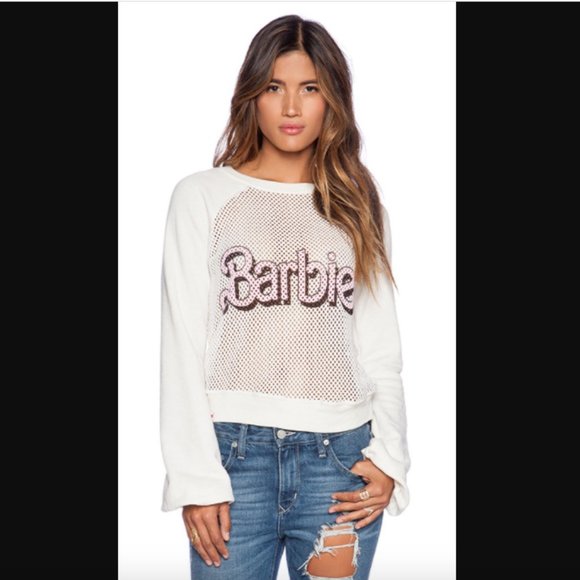 Wildfox Sweaters - RARE Wildfox Barbie Open Mesh Bell Sleeves Sweater
